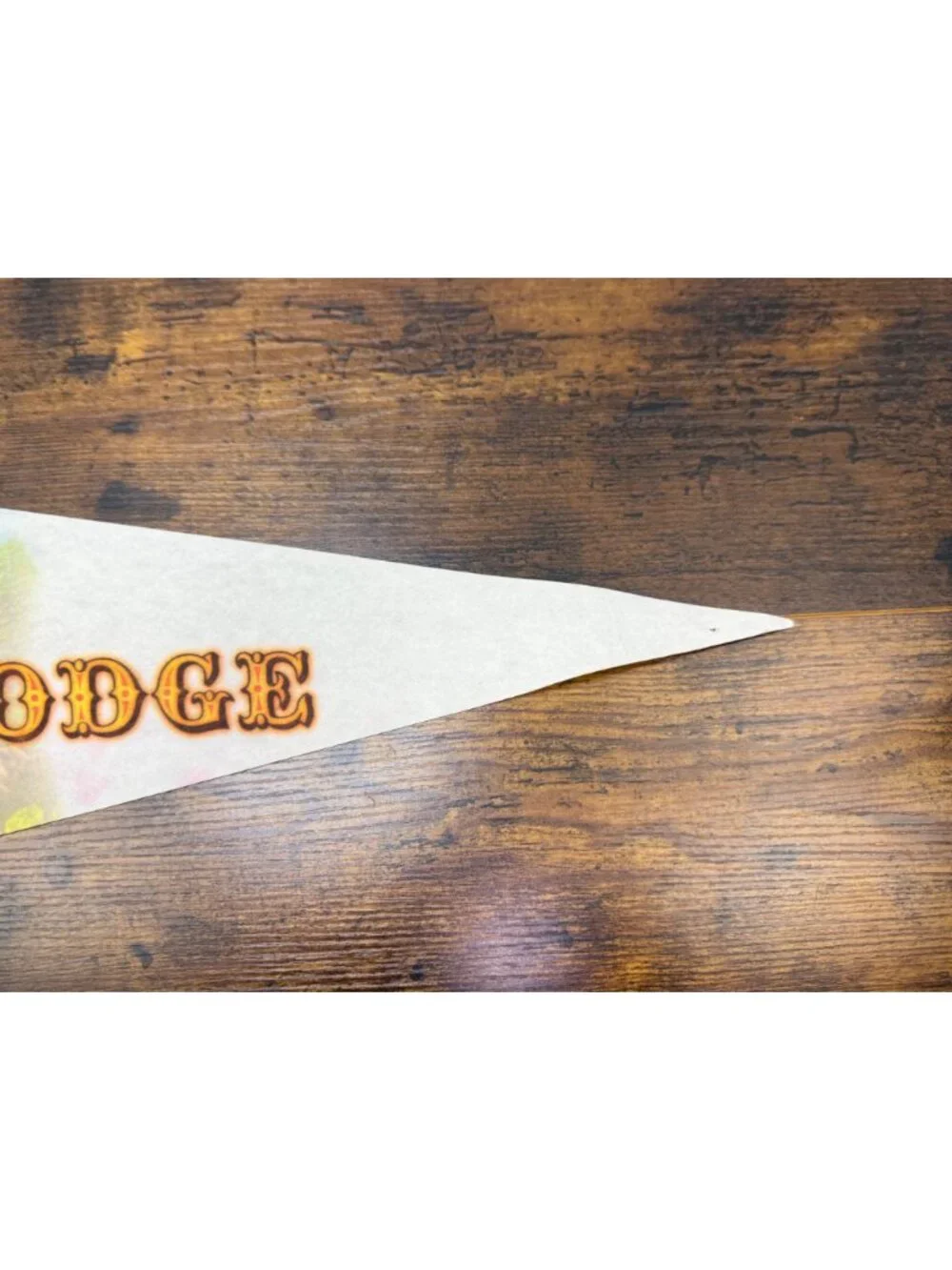 Vintage Custer State Park Game Lodge Pennant With Bison & Lodge 29.5 inches